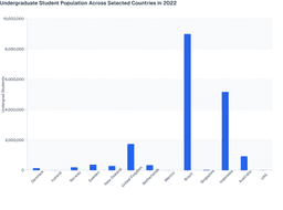 Comparative Overview of Undergraduate Student Numbers Across Key Countries in 2022