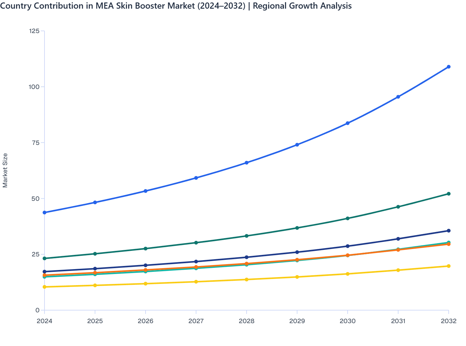 Country Contribution in MEA Skin Booster Market (2024–2032) | Regional Growth Analysis